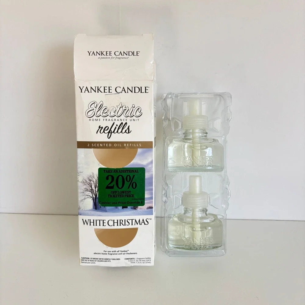 Yankee Candle White Christmas Electric Home Fragrance Unit Refills 2pk 1221117